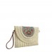 Bolso Cartera Rafia De Mano Y Hombro Abalorios